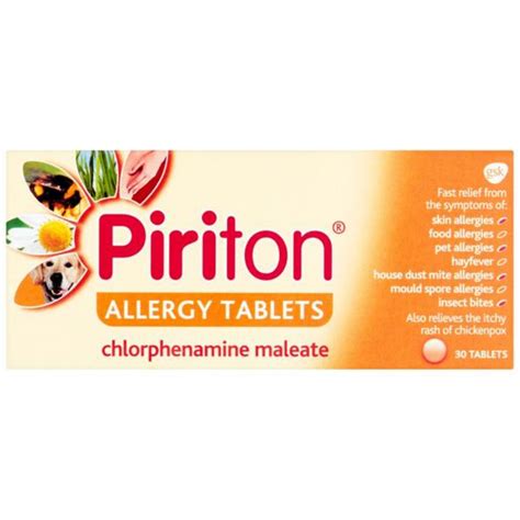 Piriton Antihistamine Allergy Relief Tablets 30s