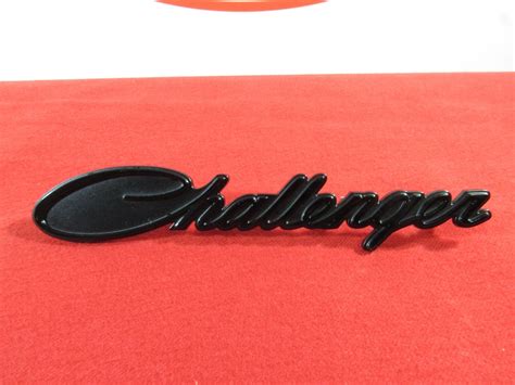 DODGE CHALLENGER Black Classic Challenger NamePlate Emblem NEW OEM ...