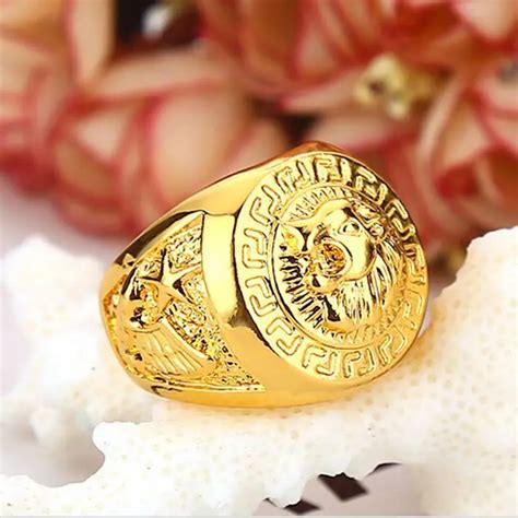 2015 NEW Classi Men's Ring 24k yellow gold filled GF Ring jewelry,The best gift for Men-in Rings ...