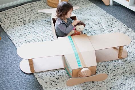 DIY Cardboard Plane - Recycled Cardboard Costume for Kids