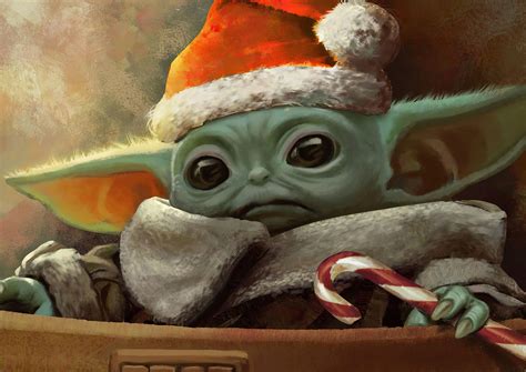 Baby Yoda Christmas Wallpapers - Top Free Baby Yoda Christmas Backgrounds - WallpaperAccess