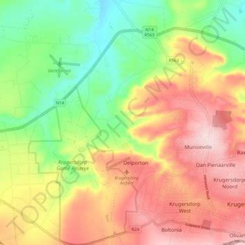 Mogale City Ward 27 topographic map, elevation, relief