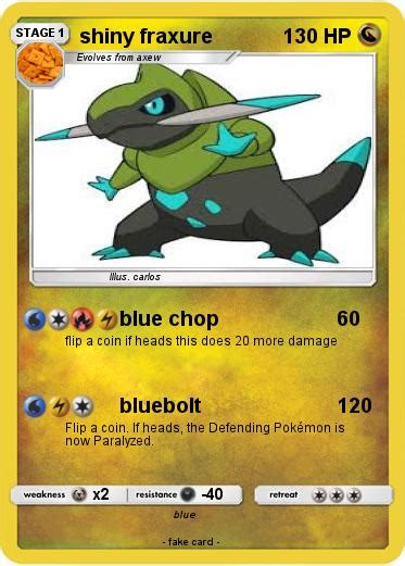 Pokémon shiny fraxure 3 3 - blue chop - My Pokemon Card