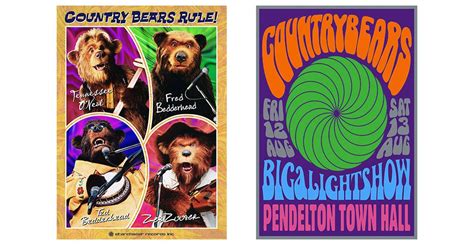 The Country Bears posters. | Country bears, Modern disney, Enchanted tiki room