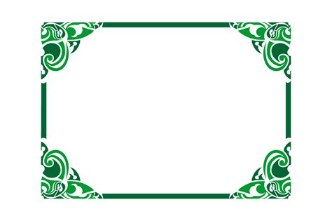 Green Ornament Border Design 13078397 PNG