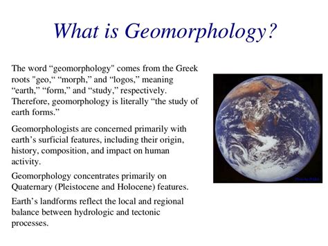 Geomorphology Topic 1 (Part 1) - Basic Concepts