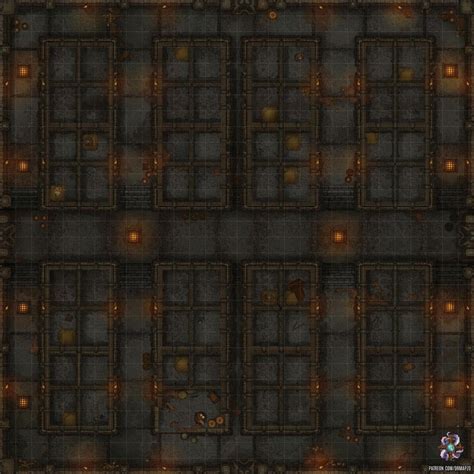 Prison Battle Map 30x30 : Roll20