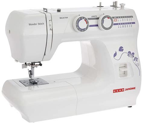 Usha Janome Wonder Stitch Automatic Zig-Zag Electric Sewing Machine | 13 Built-In-Stitches | 21 ...