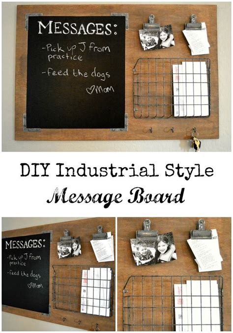 DIY Industrial style message board