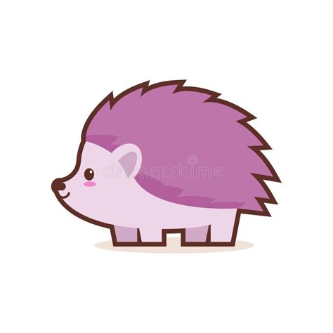 Cute Little Hedgehog Cartoon Comic Character with Smiling Face Happy ...