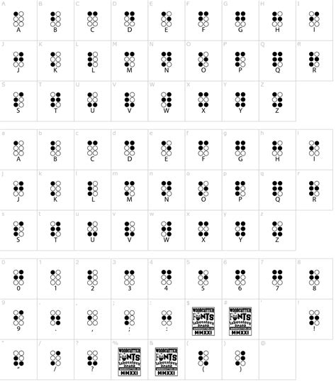 폰트 다운로드 - Braille Alphabet