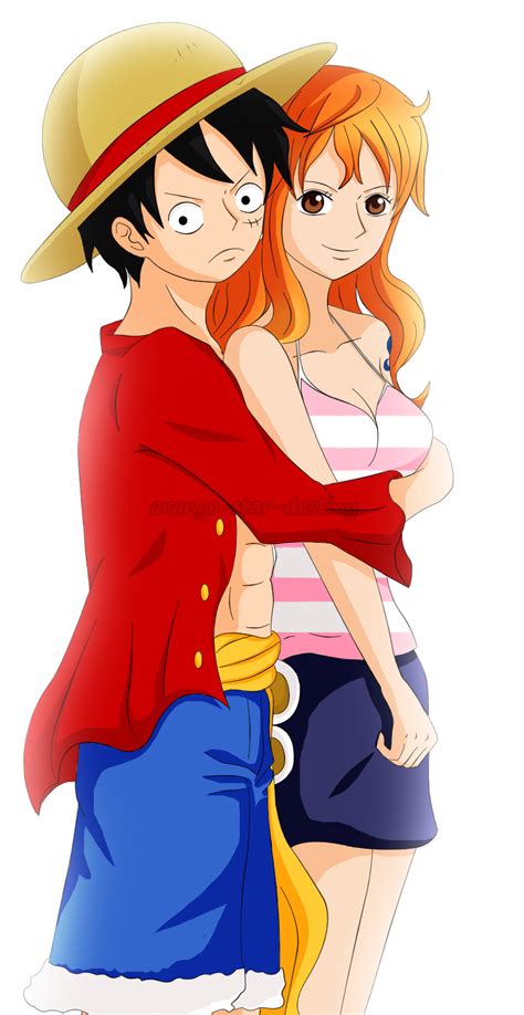 Luffy x Nami by orange-star-destiny on DeviantArt