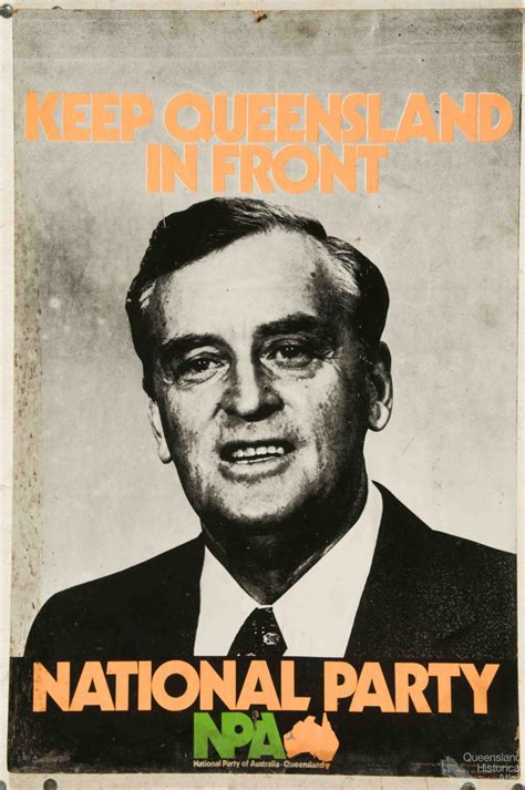 Sir Joh election poster for the National Party of Australia, 1970s ...