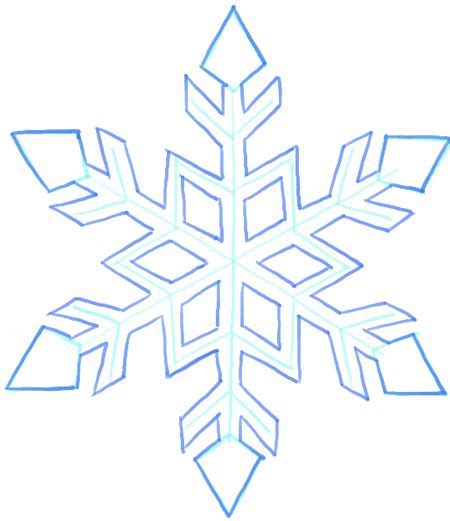 How to Draw a Snowflake Step by Step Drawing Tutorial - How to Draw ...