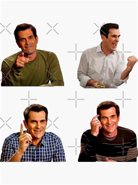 "Phil Dunphy funny faces pack " Sticker for Sale by aditya30xx | Redbubble