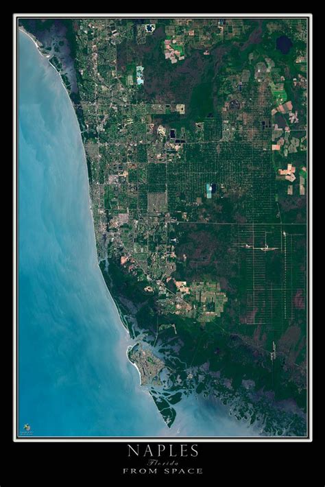 The Naples Florida Satellite Poster Map | Naples florida, Florida vacation, Aerial view