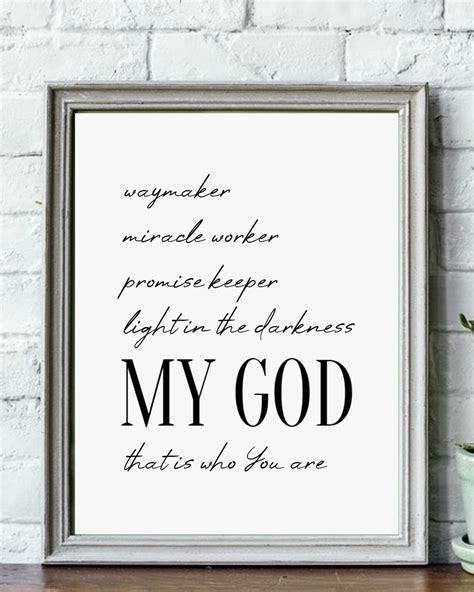 Waymaker Lyrics Print INSTANT DIGITAL DOWNLOAD Printable 3 | Etsy