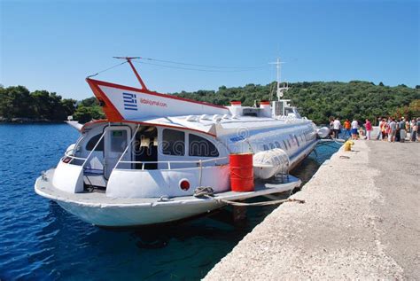 Ilida II hydrofoil, Corfu editorial image. Image of moored - 42887150