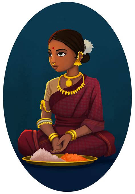 India Traditional Costume Cartoon Style Illustration - vrogue.co