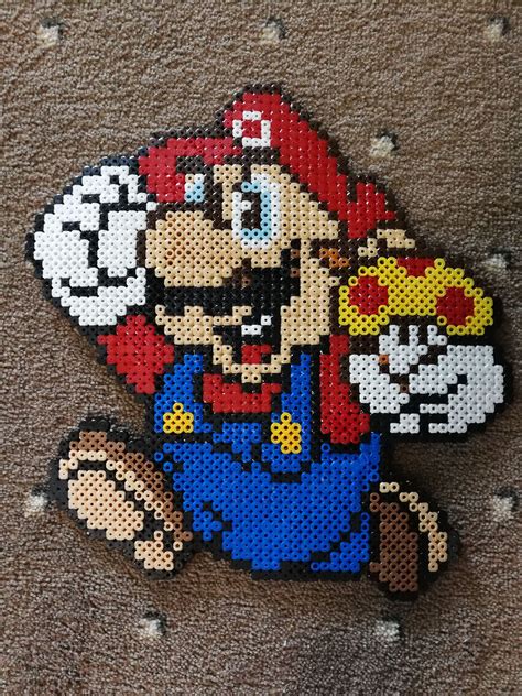 Super Mario Bros 2 perler beads (vasalható gyöngy) | Perler bead art ...