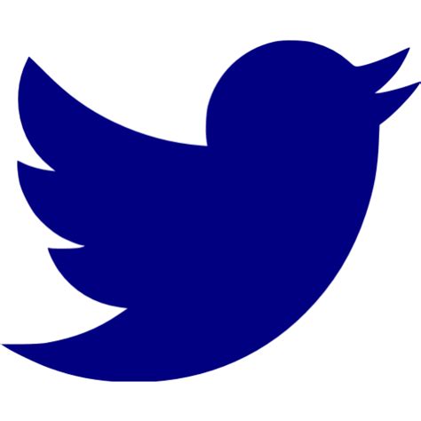 Navy blue twitter icon - Free navy blue social icons