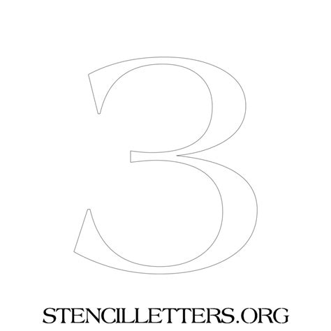 3 Inch Free Printable Individual 19 Elegant Number Stencils - Stencil ...