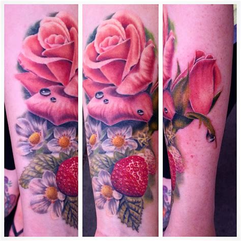 Amazing realistic flower tattoo by Liz venom from the best shop in Edmonton, bombshell tattoo ...