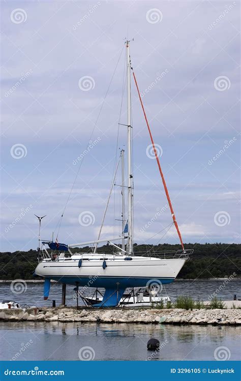 Sailboat on land stock image. Image of boat, drydock, natural - 3296105