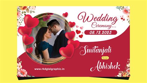 Best Design of Wedding Flex Banner PSD Photoshop Template for Download ...