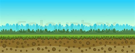 Cartoon game background landscape. ... | Stock vector | Colourbox