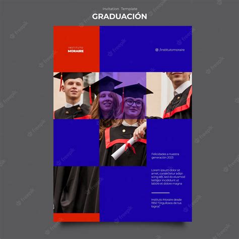 Free PSD | Graduation celebration invitation template