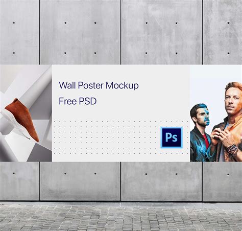 Free Wide Wall Poster Mockup (PSD)