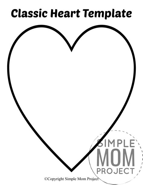 Free Printable Large Heart Shape Templates – Simple Mom Project