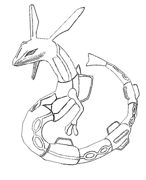 Printable Rayquaza Coloring Pages - Anime Coloring Pages