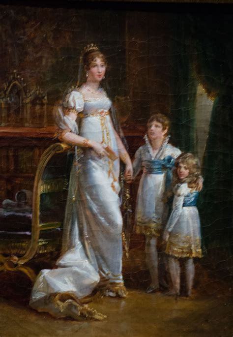 Josephine Bonaparte with her two children: a son, Eugène de Beauharnais ...