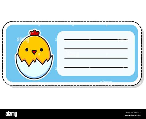 children label. Notebook stickers. Notepad stickers. Vector ...