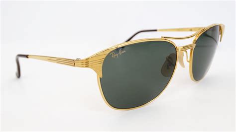 Ray Ban Signet Gold Frame Sunglasses – Vintage by Misty