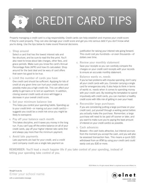 CREDIT CARD TIPS