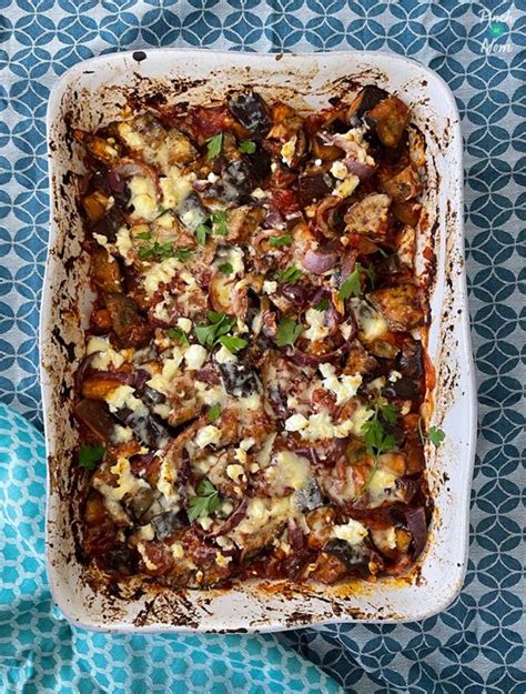 Cheesy Aubergine Bake - Pinch Of Nom