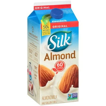 Silk All Natural Original Almond Milk, 0.5 gal - Walmart.com