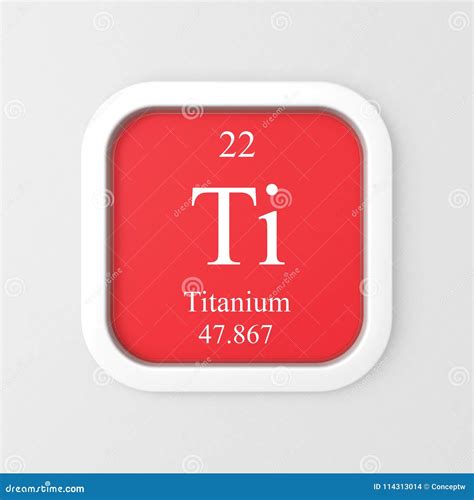 Titanium Symbol from Periodic Table Stock Illustration - Illustration ...