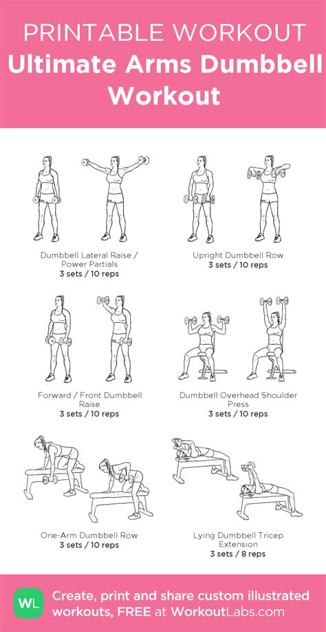 Custom PDF Workout Builder with Exercise Illustrations | Dumbbell ...