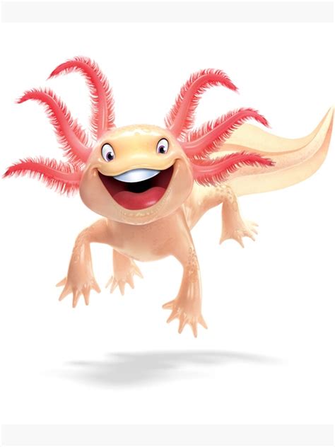 "AXOLOTL SMILING Relaxed Fit " Poster for Sale by MyArtYourWorld | Redbubble