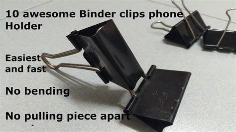 10 Phone Holders with Binder Clips | EASY and FAST DIY - YouTube