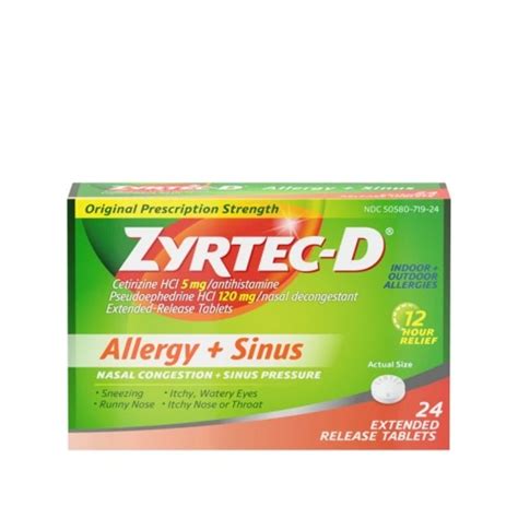 Zyrtec 24 Hour Allergy Relief Tablets, 120 BJs Wholesale, 54% OFF