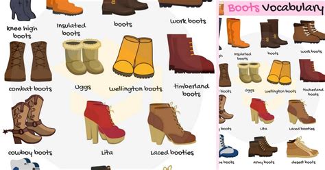 Types of Boots: Useful Boot Names in English with Pictures • 7ESL