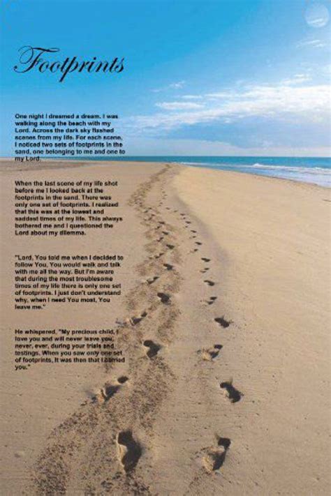 Footprints In The Sand 11x17 Poster | Footprints in the sand poem, Sand, Sand quotes