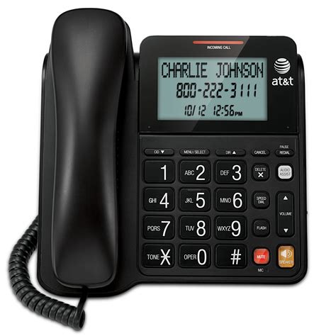 AT&T CL2940 Corded Phone with Speakerphone Extra-Large Tilt Display ...