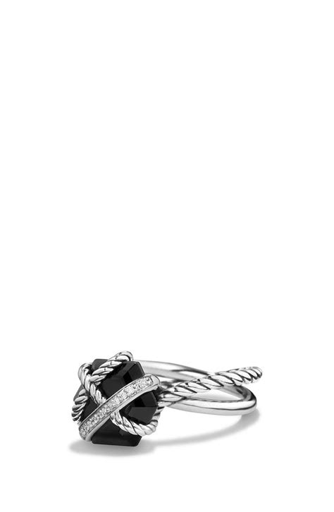 David Yurman Cable Wrap Ring with Semiprecious Stone and Diamonds | Nordstrom