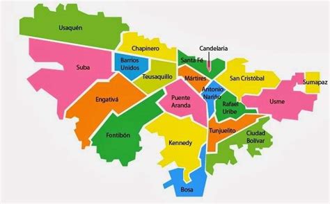 mapa de ciudad de bogota - rompecabezas en línea